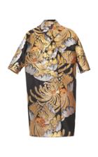 Rochas Double Breats Coat Short Sleeves In Lurex Jaquard