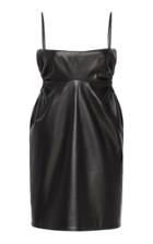Moda Operandi Rokh Ruched Cutout Leather Dress Size: 36
