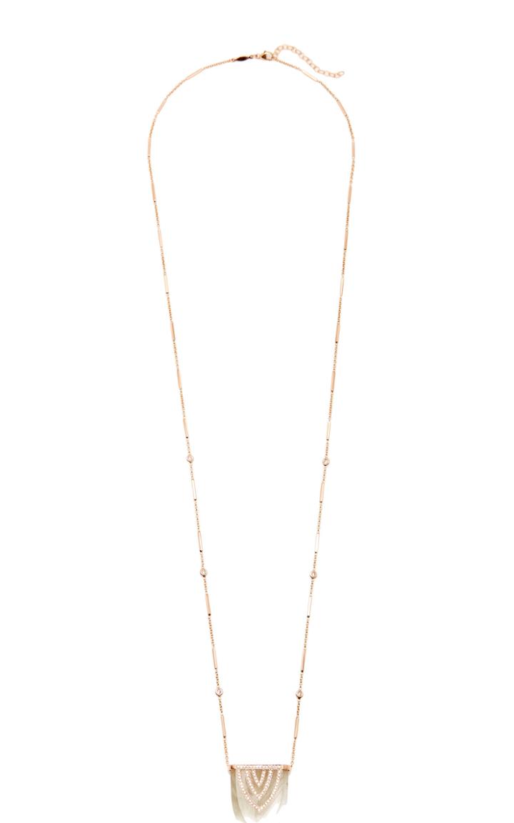 Jacquie Aiche One Of A Kind 14k Rose Gold Pave Aladdin Cap Large Phantom Quartz Necklace