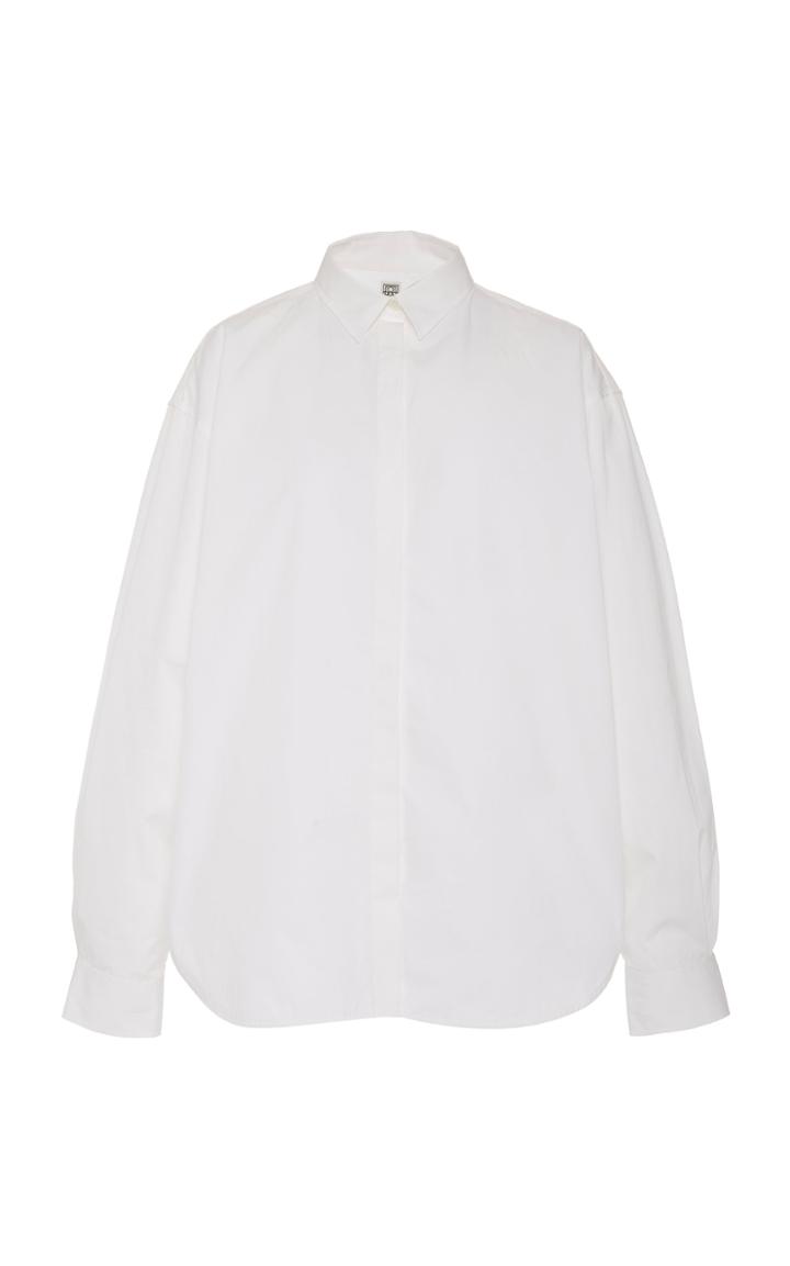 Toteme Lago Oversized Cotton Poplin Shirt