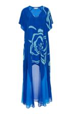 Jaline Margaux Trapeze Silk Maxi Dress