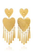 Mercedes Salazar Gold Heart Earrings
