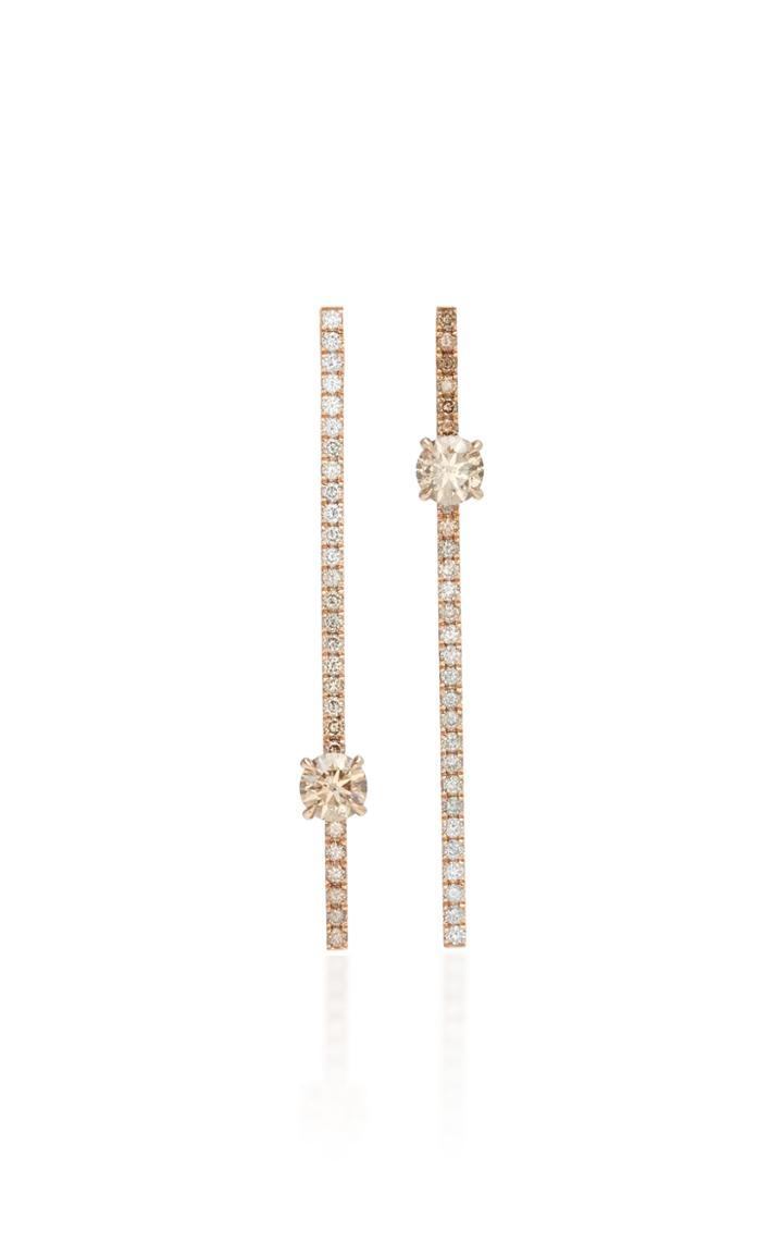 Eva Fehren 18k Rose Gold And Diamond Earrings