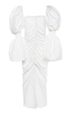 By Efrain Mogollon Maruja Ruched Silk-blend Dress