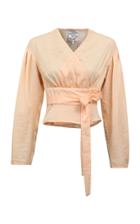 Moda Operandi Baum Und Pferdgarten Mianne V-neck Wrap Ribbon Top Size: 36