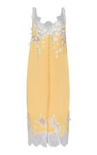 Moda Operandi Costarellos Crepe Button-front Camisole Dress With French Lace Detail