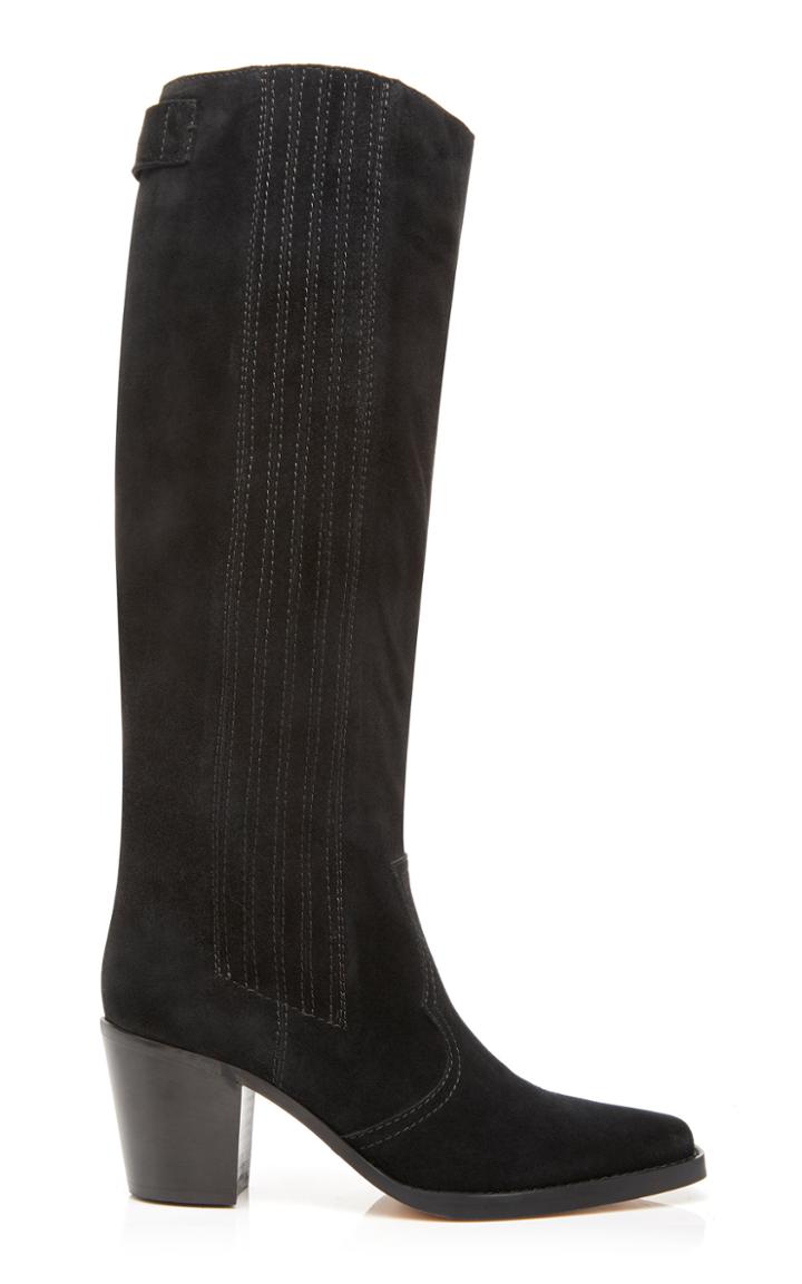Ganni Suede Knee Boots