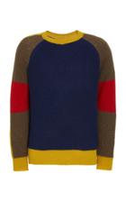 Tempus Now Colorblocked Cashmere-wool Fisherman Sweater