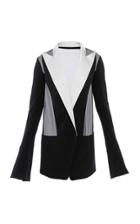Moda Operandi Balmain Chiffon-paneled Elongated Crepe Jacket Size: 34