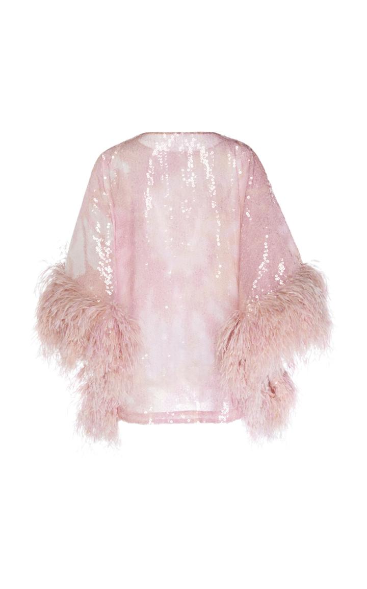 Moda Operandi Ralph & Russo Sequin And Feather Embellished Mini Dress Size: Xs