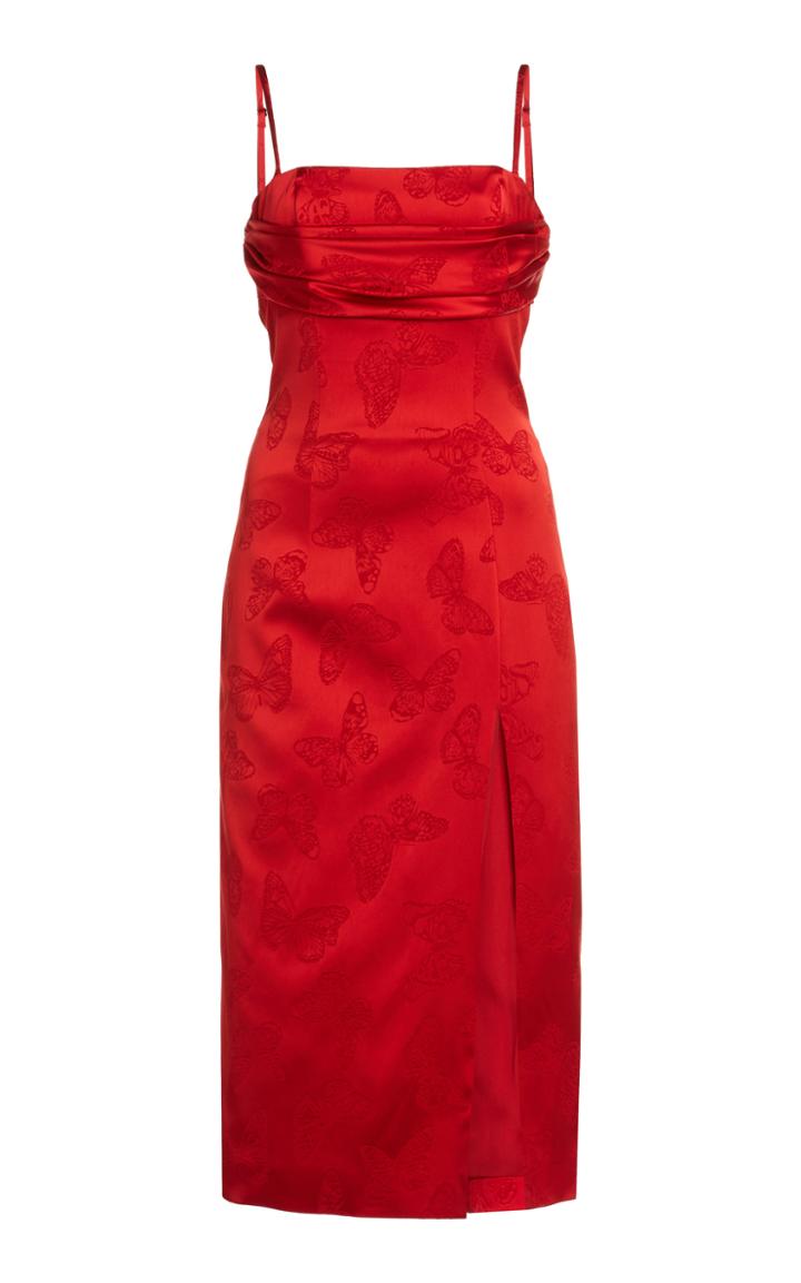 Moda Operandi Dundas Butterfly Jacquard Midi Dress