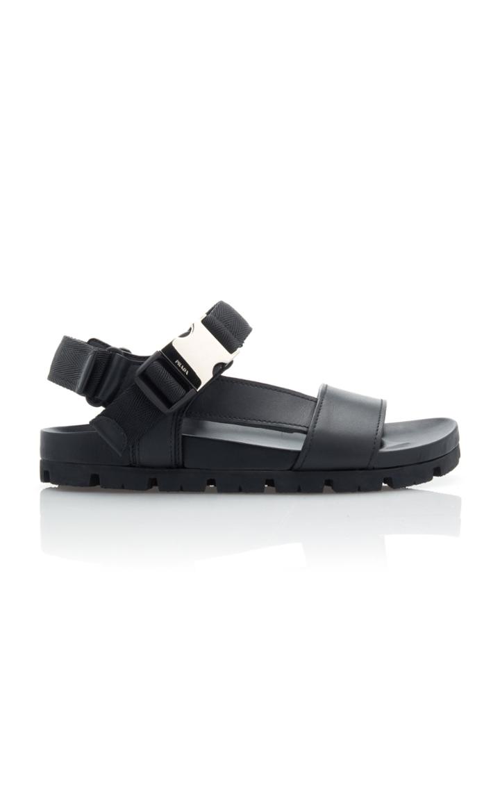 Prada Buckled Leather Sandals