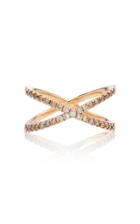 Eva Fehren Fine Shorty Rose-gold Diamond Ring Size: 6