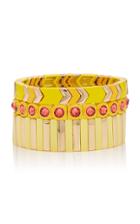 Roxanne Assoulin Not So Yellow Mellow Set-of-three Enamel Bracelets