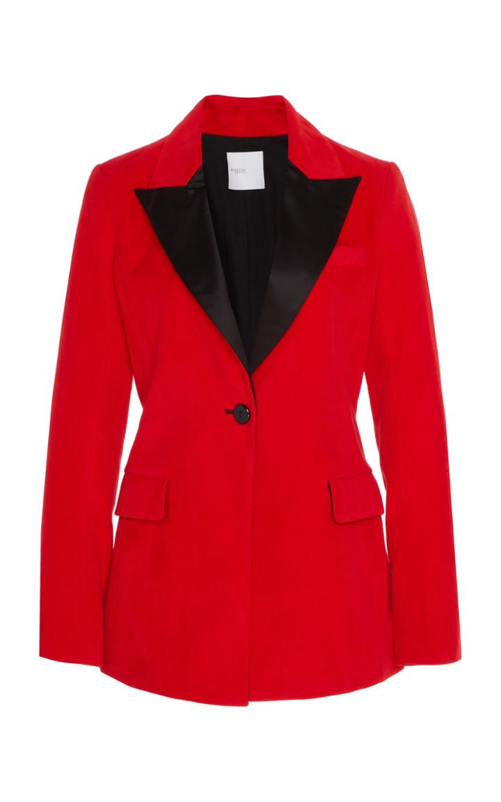 Rosetta Getty Tuxedo Satin-trim Blazer