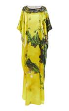 Joanna Mastroianni Pearl Yellow Orchid Caftan