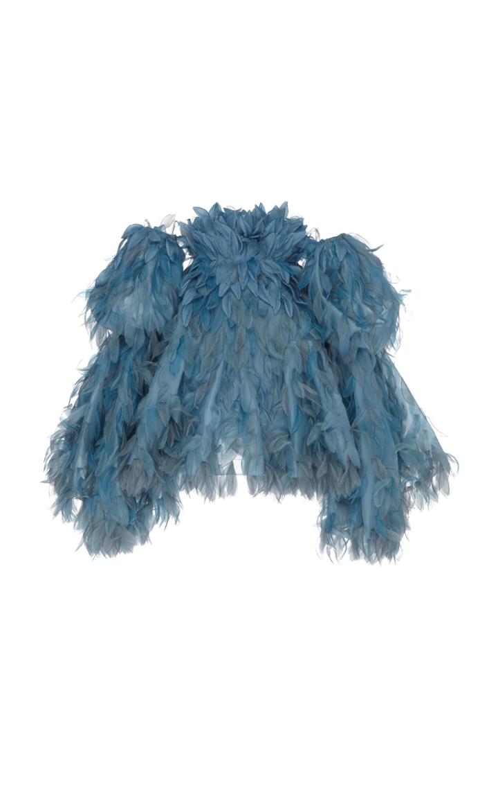 Marc Jacobs Feather-detailed Silk Mini Dress