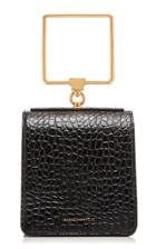 Marge Sherwood Pump Croc Embossed Leather Bag With Metal Handle