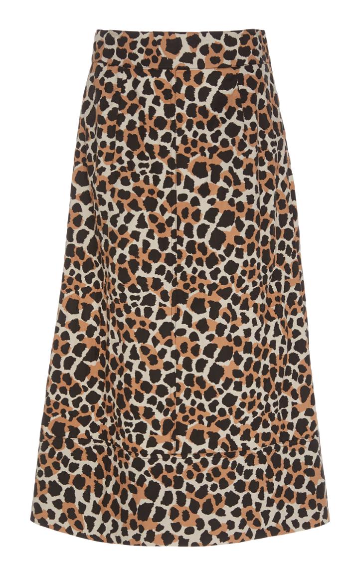 Sea Printed Midi Skirt