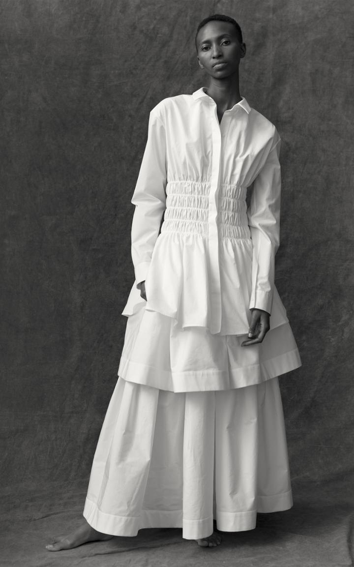 Moda Operandi Maison Rabih Kayrouz Poplin Cinched Button Down