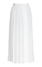 Delpozo Raffia Midi Skirt In Rectangle Macram