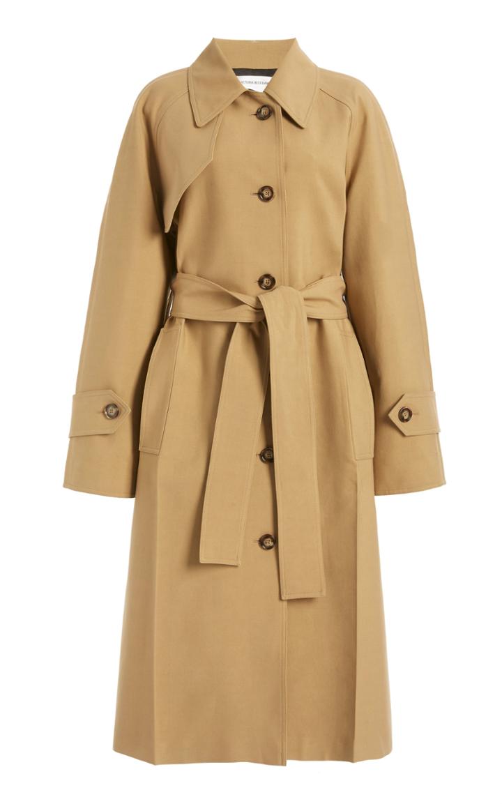 Moda Operandi Victoria Beckham Belted Cotton-blend Gabardine Trench Coat