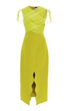 Maki Oh Gathered Tulle Wavy Slit Dress