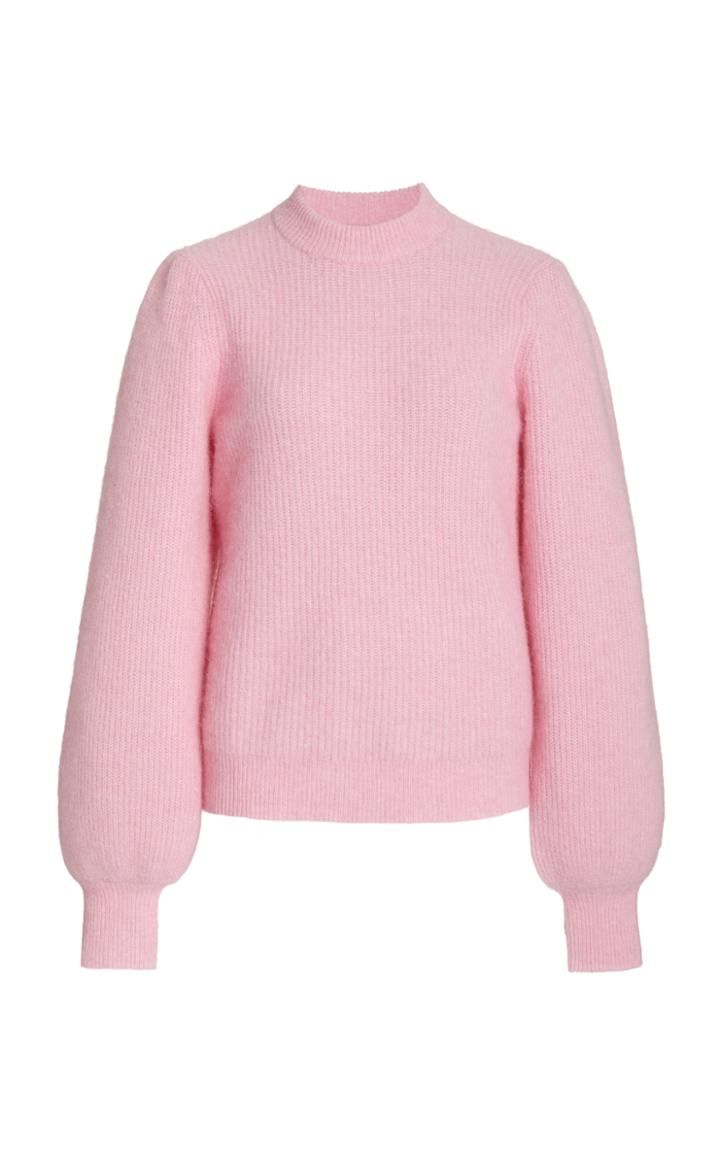 Ganni Ribbed-knit Wool-blend Sweater