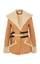 Loewe Belted Suede And Shearling Jacket