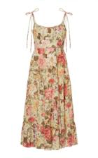 Zimmermann Honour Floral-print Linen Midi Dress