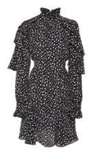 Michael Kors Collection Printed Ruffled Silk Dress