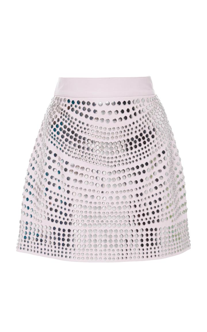 Nour Hammour Dorset Embellished Leather Mini Skirt