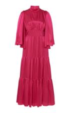Moda Operandi Andrew Gn Silk Tiered Midi Dress