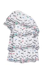 Msgm One Shoulder Print Dress