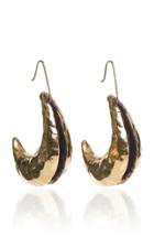 Marni Split Crescent Gold-tone Drop Earrings