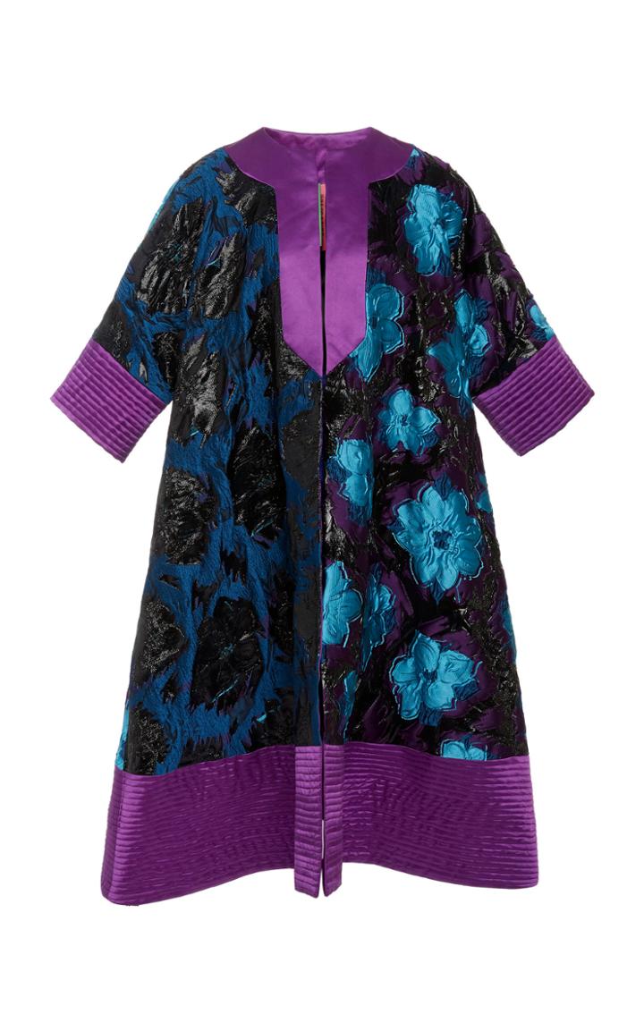 Rianna + Nina Exclusive Silk Super Flared Floral Coat