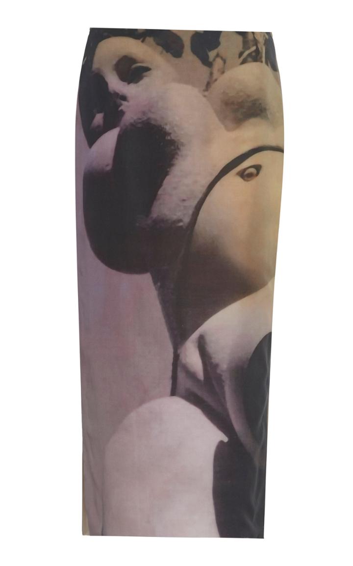 Olivier Theyskens Tohans Printed Silk Skirt