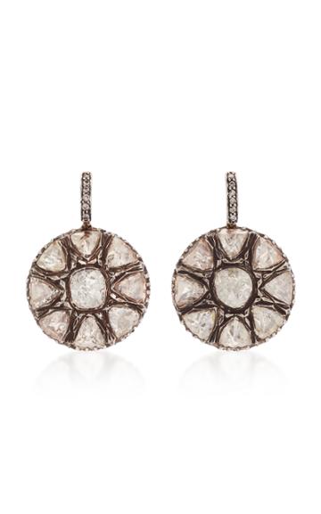 Sanjay Kasliwal 14k Gold Pave Diamond Earrings