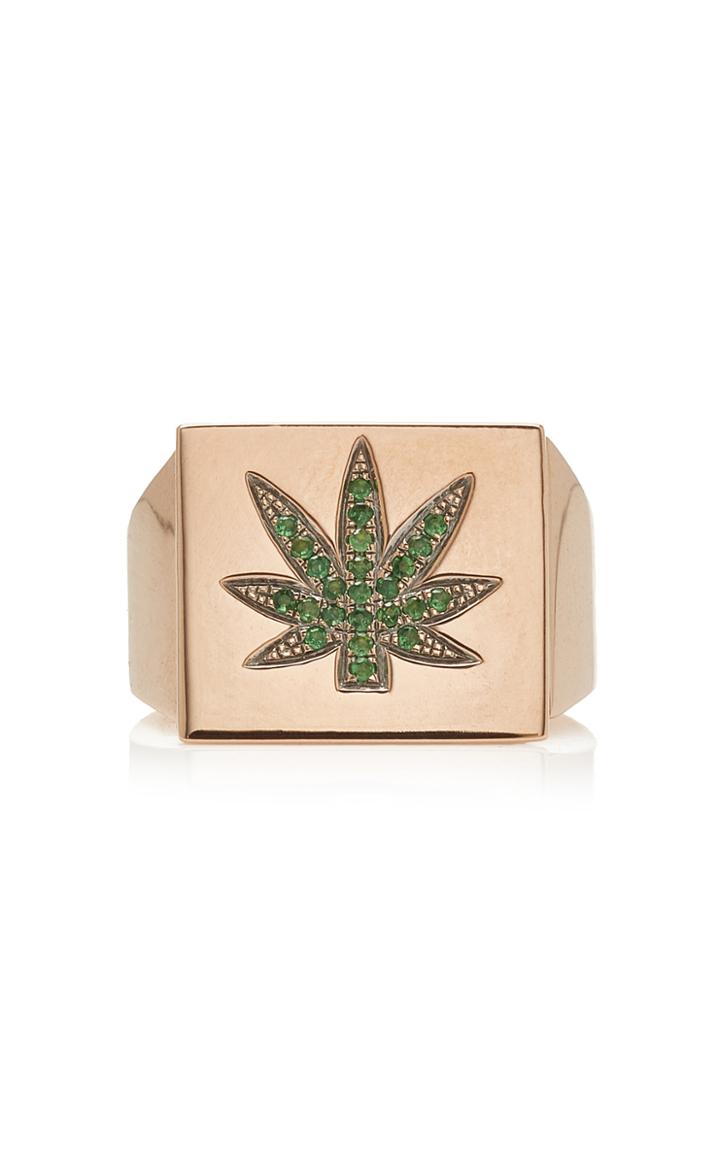 Runa White Widow 9k Gold Tsavorite Ring