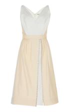 Alexandre Blanc Two-toned Cotton And Silk Dress
