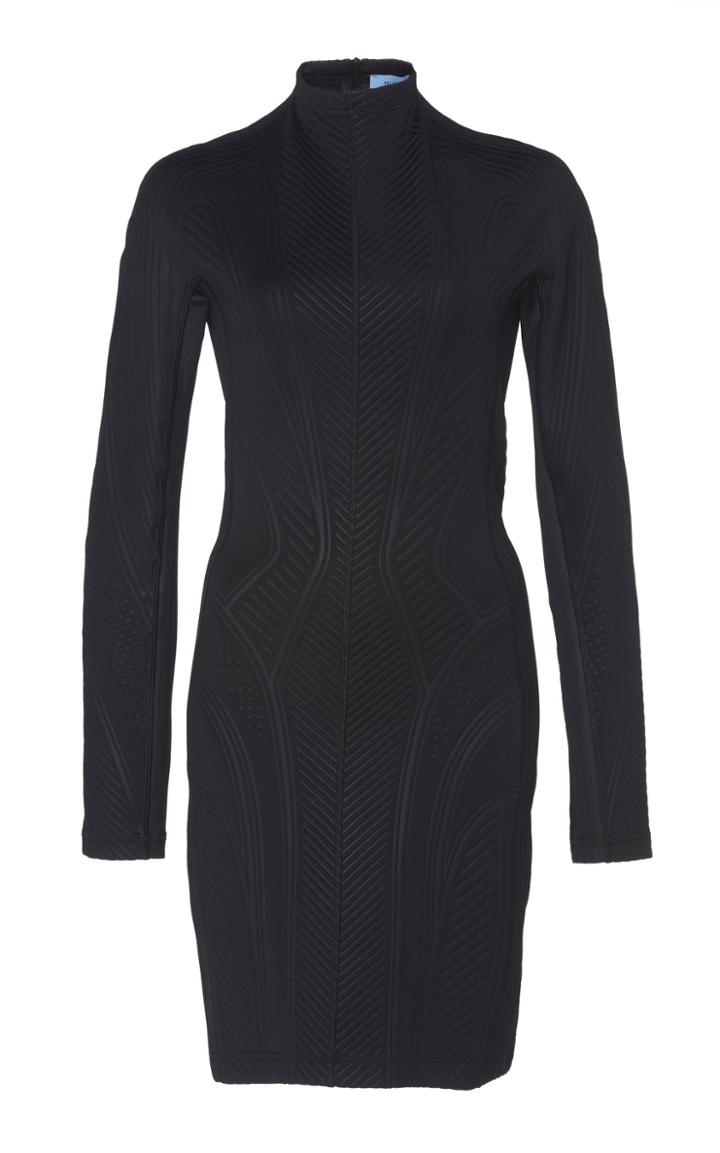 Mugler Embossed Technical Jersey Dress
