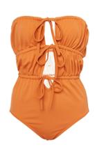 Solid & Striped Paula Strapless Tie-front Swimsuit