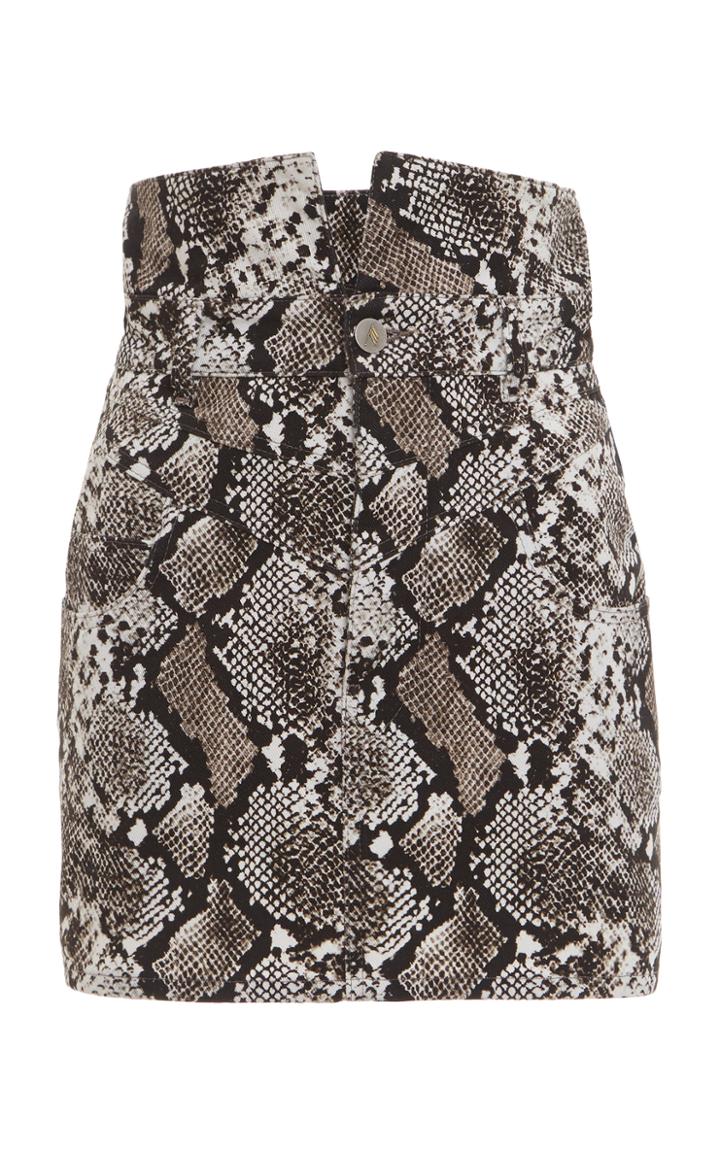 Moda Operandi Attico Snake Print Mini Skirt