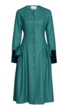Luisa Beccaria Flannel Wool Check Dress