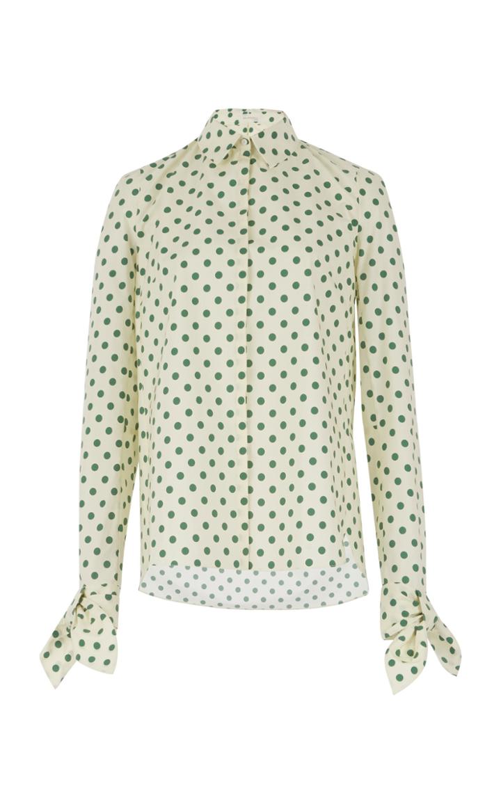 Delpozo Polka-dot Poplin Shirt