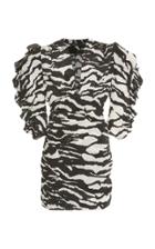 Isabel Marant Farah Zebra-print Stretch-silk Mini Dress Size: 38