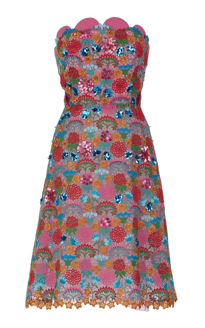 Delpozo Embroidered Guipure Dress