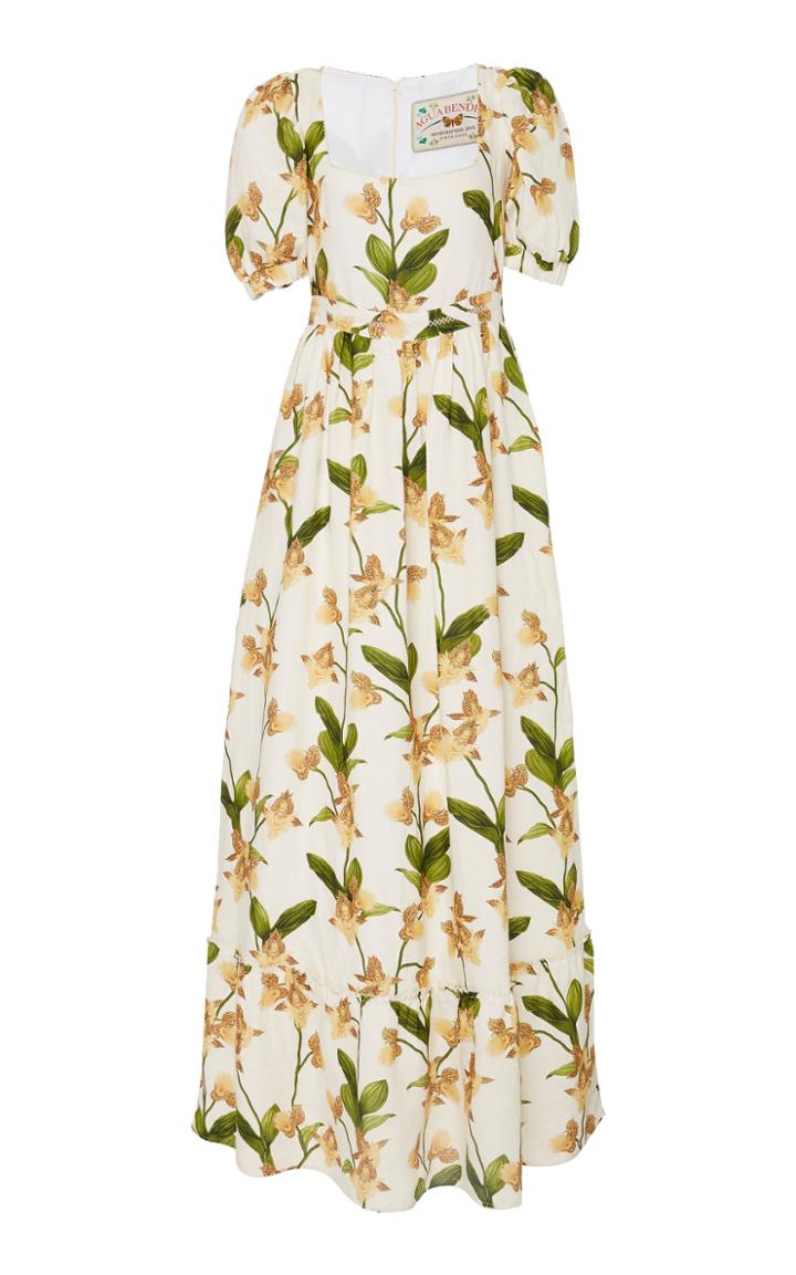 Moda Operandi Agua By Agua Bendita Pomelo Jardin Linen Maxi Dress