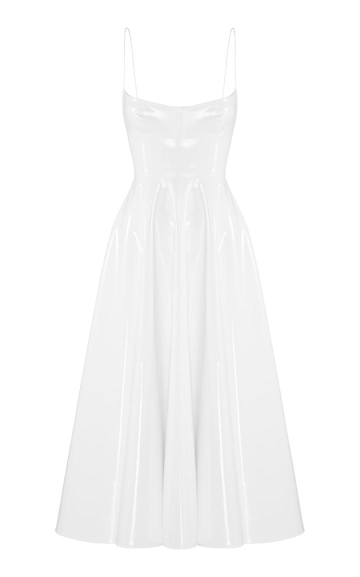 Alex Perry Holt Sleeveless Vinyl Midi Dress