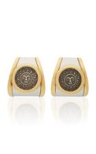 Gioia Vintage 18k Gold Silver And Stainless Steel Earrings